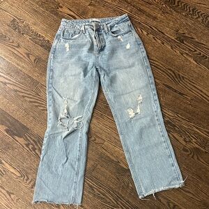 Zara Light Blue Straight Leg Jeans